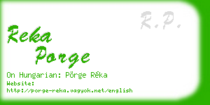 reka porge business card