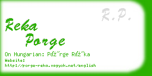 reka porge business card